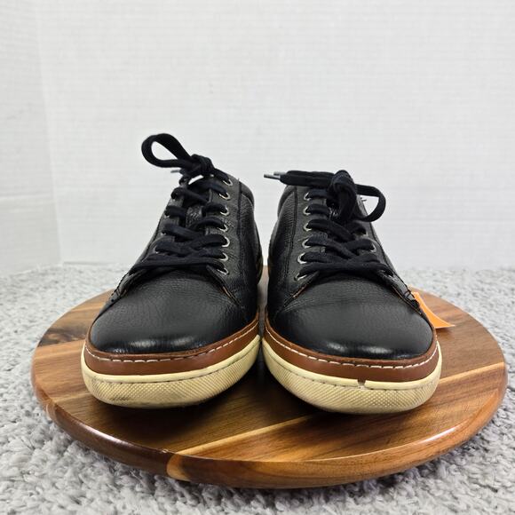 Allen Edmodns Porter Black Leather Lace Up Casual Daily Sneakers Mens 11.5 D - Picture 4 of 15
